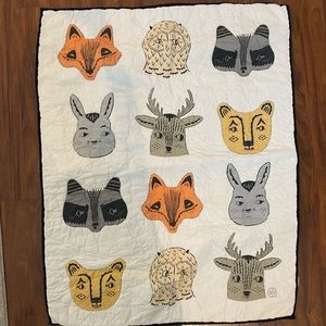 Roxy Marj Woodland Creature Crib Quilt Crate & Barrel